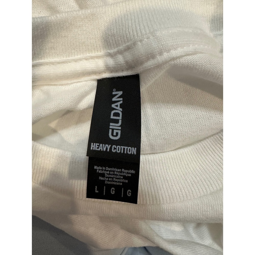 Gildan Cotton Made In 1991 Lion Graphic T-Shirt White - Picture 3 of 3